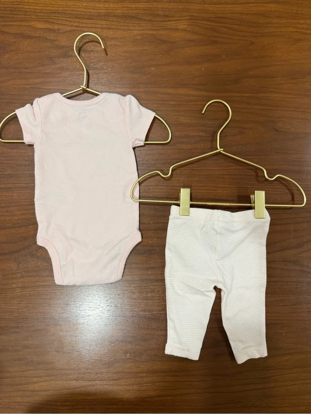 Carter's Pink Floral Baby Matching Set - Bodysuit & Leggings - Picture 2 of 2